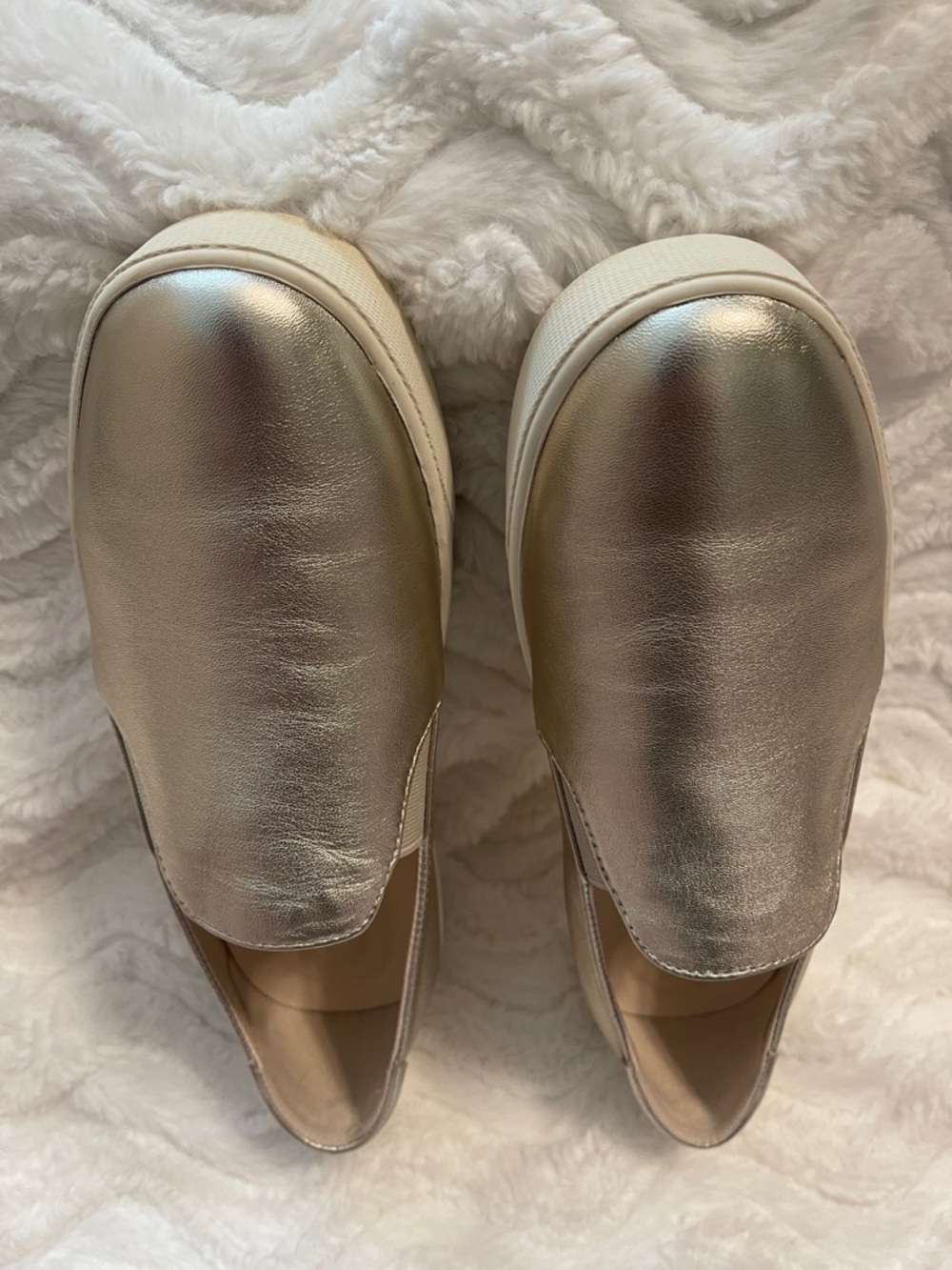Cole Haan Gold Leather Slip-On Sneakers - Picture 6 of 16